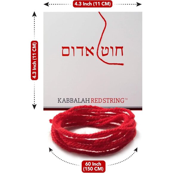 60in Red Wool String Kabbalah Bracelet Kit for Spiritual Protection with Blessin - Picture 3 of 8